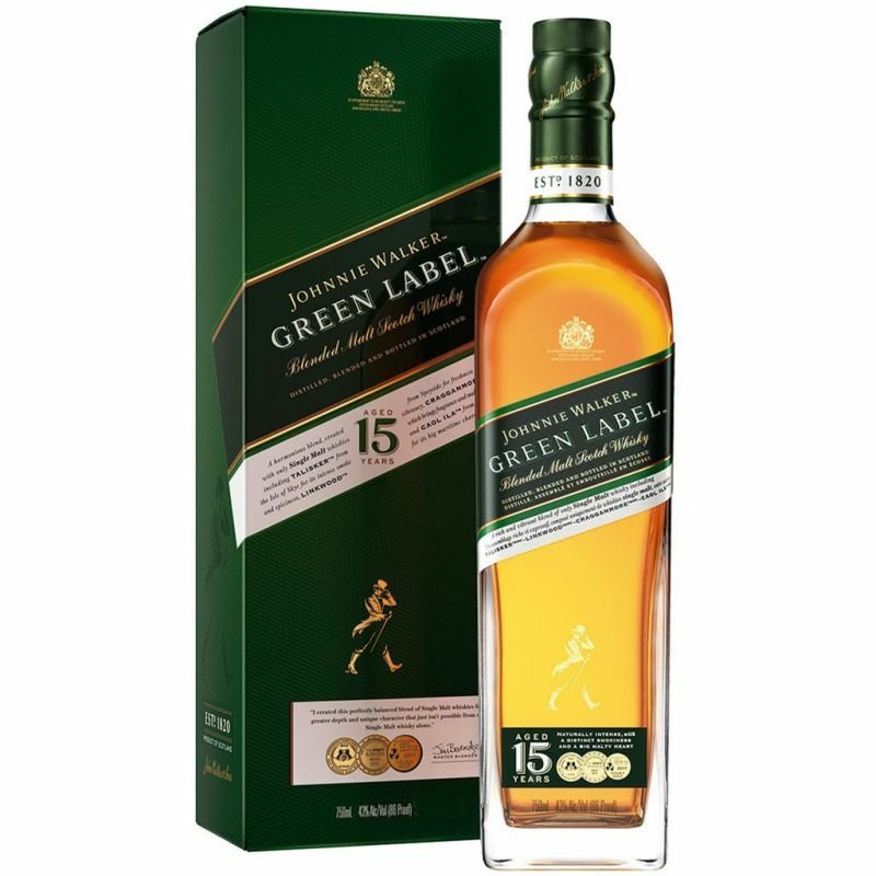 Johnnie Walker Green Label 15 year Old Blended Malt Scotch Whisky 700ml - Image 3
