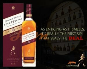JOHNNIE WALKER AGED 15 YEARS SHERRY FINISH BLENDED MALT SCOTCH WHISKY 700ml
