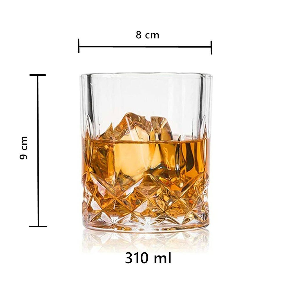 Diamond Cut Whisky Glass 310ml - Image 2