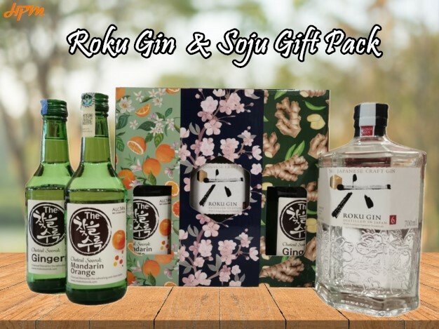 Roku Gin & 2 Chateul Soorok Soju Gift Pack