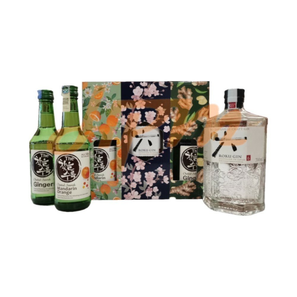 Roku Gin & 2 Chateul Soorok Soju Gift Pack - Image 2