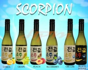 🦂SCORPION SOJU 蟹烧酒 (ORIGINAL & FRUIT FLAVORS VARIETY )360ml🦂