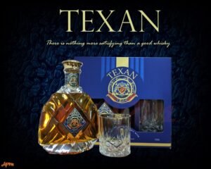 TEXAN 12 YR OLD BLENDED MALT WHISKY GIFT SET 700ML