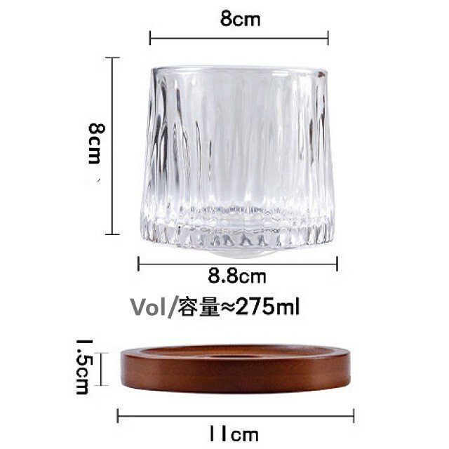 Spinning Whisky Glass with coaster 威士忌旋转酒杯 - Image 2