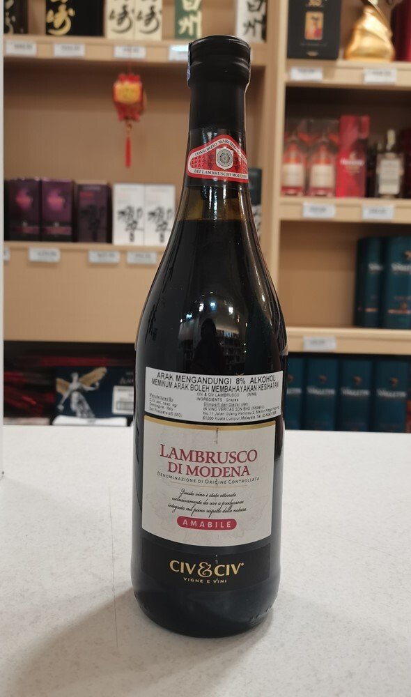 CIV & CIV Lambrusco Di Modena DOC Amabile 750ml - Image 2