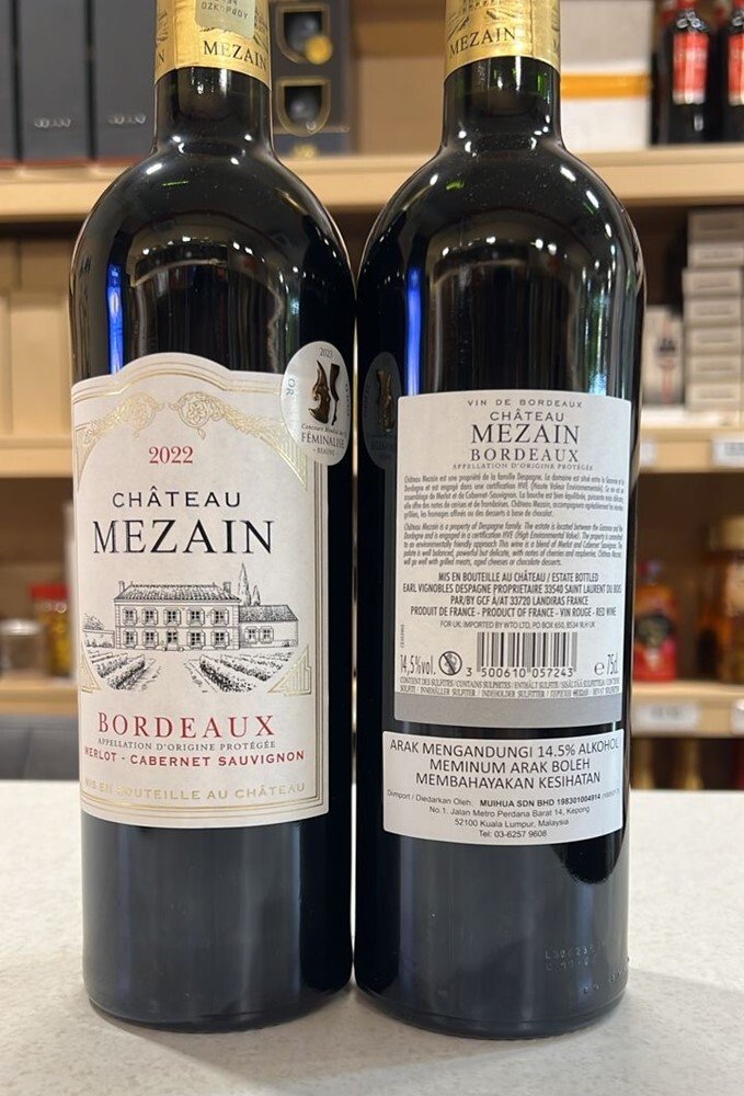 Chateau Mezain Bordeaux 750ml - Image 2