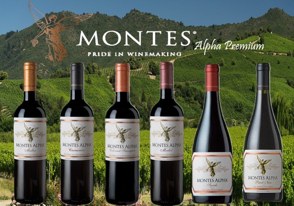 Montes Alpha Red Wines (Cabernet Sauvignon/Carmenere/Merlot/Malbec/Syrah/Pinot Noir) 750ml