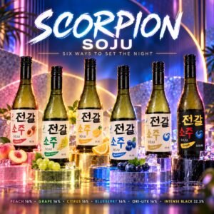 🦂SCORPION SOJU 蟹烧酒 (ORIGINAL & FRUIT FLAVORS VARIETY )360ml🦂